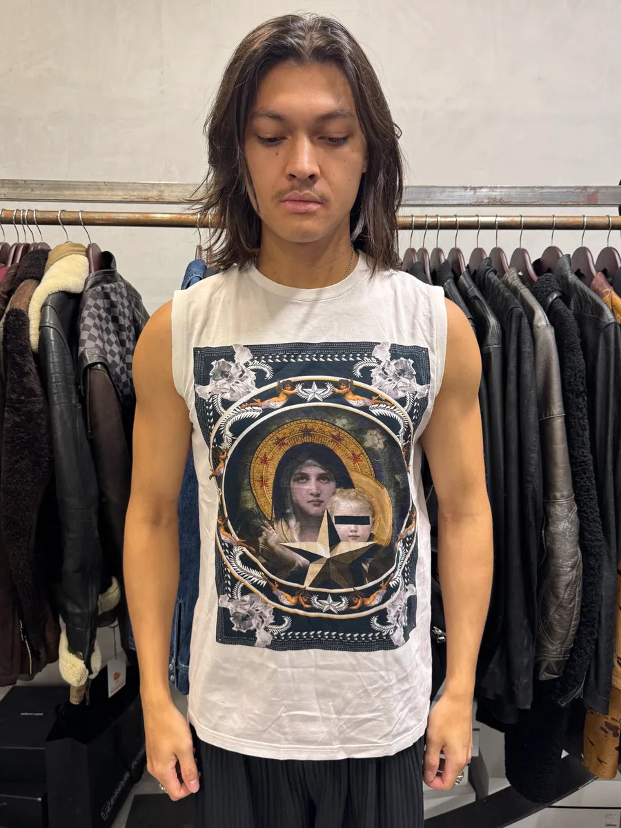 SS2013 Givenchy Madona White Tank Top by Riccardo Tisci CZIRHRZ 0