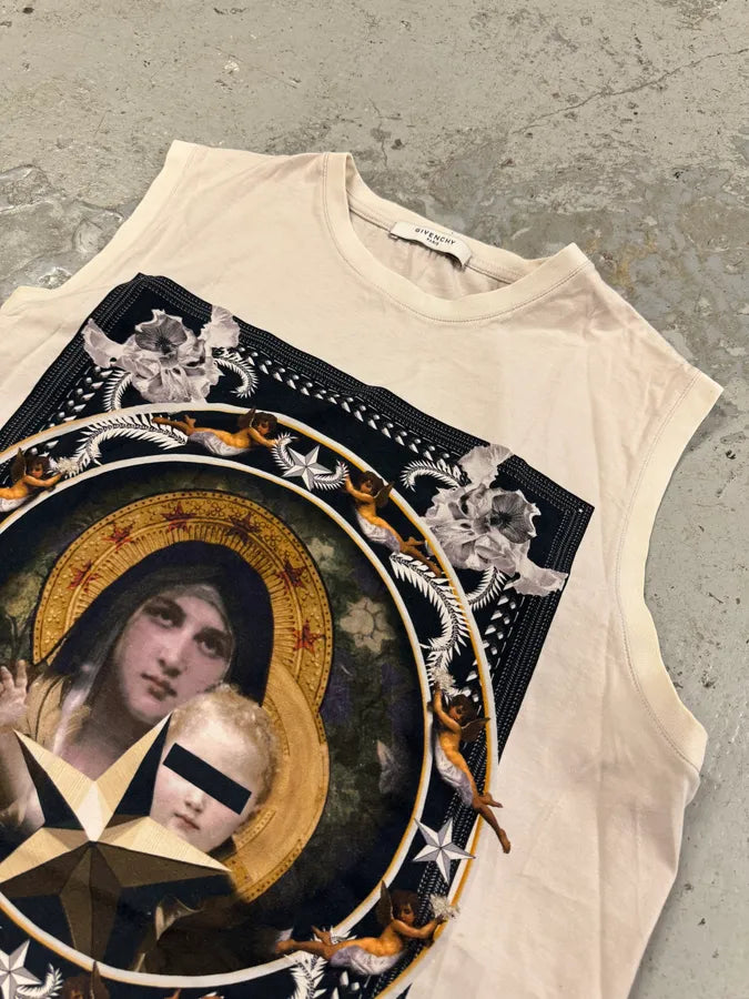 SS2013 Givenchy Madona White Tank Top by Riccardo Tisci CZIRHRZ 3
