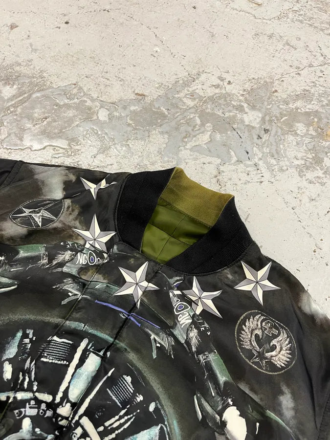SS2013 Givenchy Reversible Stars & Khaki Bomber Jacket by Riccardo Tisci iuPurEl 9