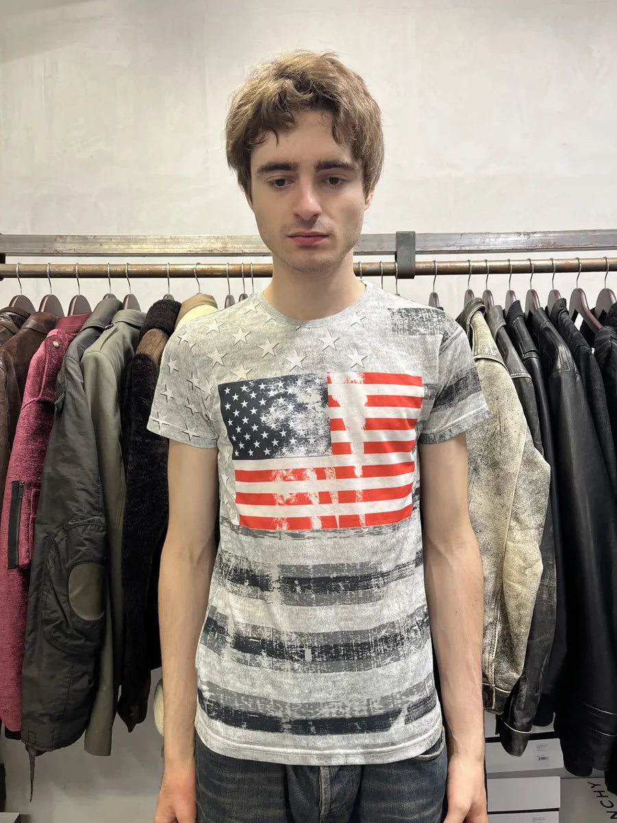 SS2013 Givenchy USA Flag Grey T-Shirt by Riccardo Tisci qSVooAH 1