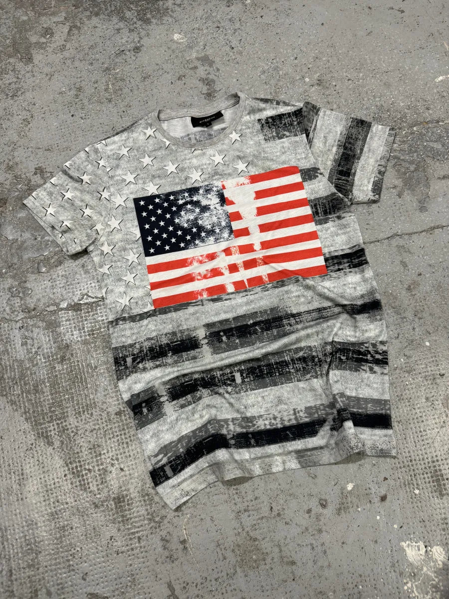 SS2013 Givenchy USA Flag Grey T-Shirt by Riccardo Tisci qSVooAH 4