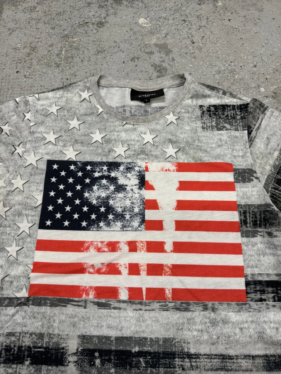 SS2013 Givenchy USA Flag Grey T-Shirt by Riccardo Tisci qSVooAH 6