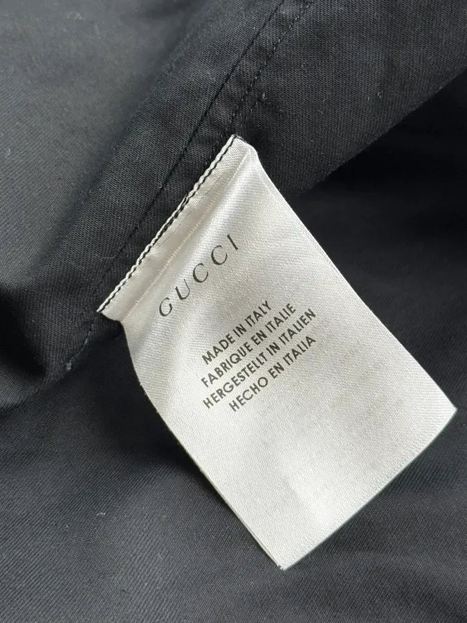 SS2013 Gucci Black Contrast Signature Stripe Shirt jwPjUjw 11