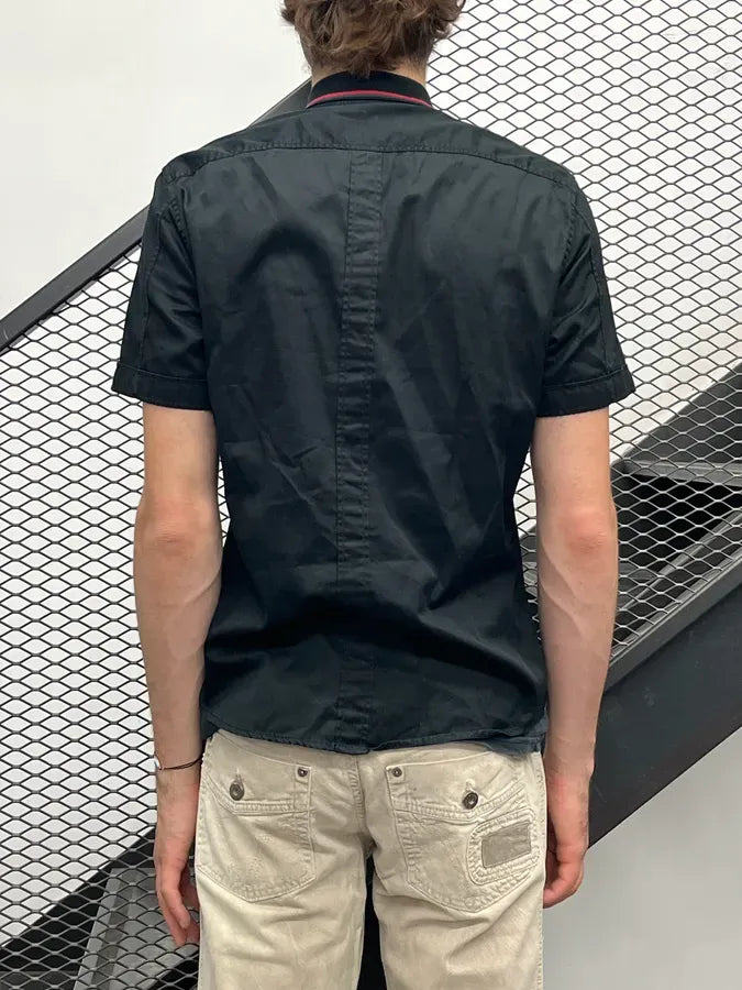 SS2013 Gucci Black Contrast Signature Stripe Shirt jwPjUjw 2