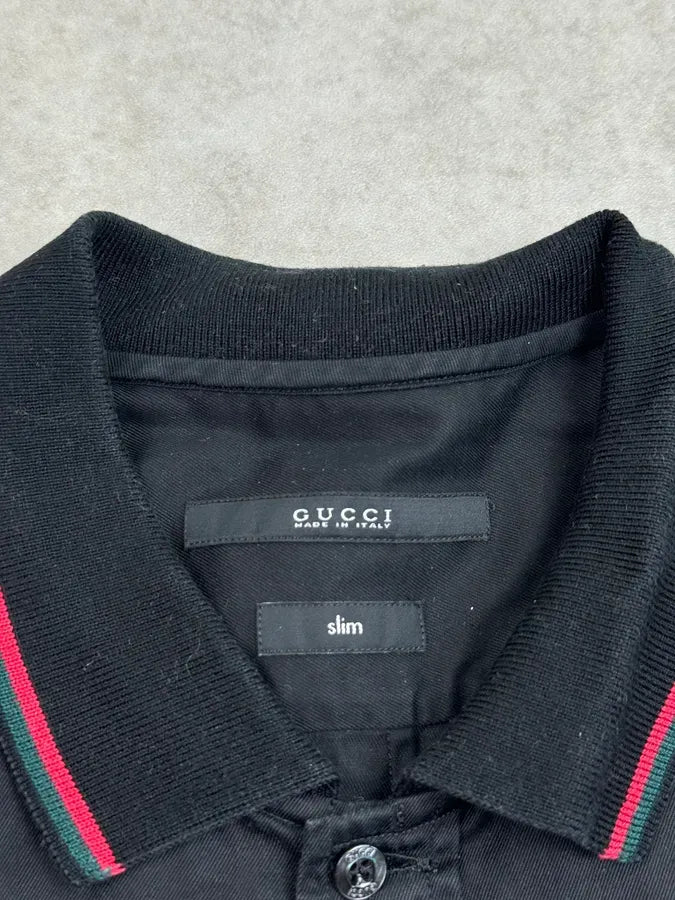 SS2013 Gucci Black Contrast Signature Stripe Shirt jwPjUjw 8