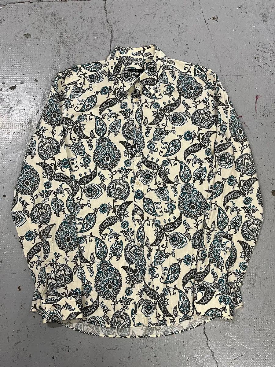 SS2013 Gucci Floral Paisley Beige Shirt sTNbGSG 0