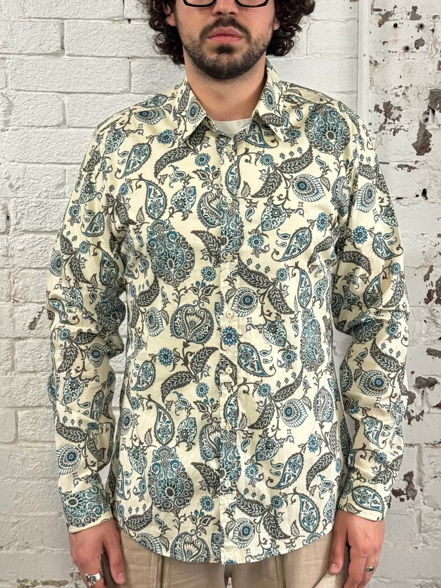 SS2013 Gucci Floral Paisley Beige Shirt sTNbGSG 1
