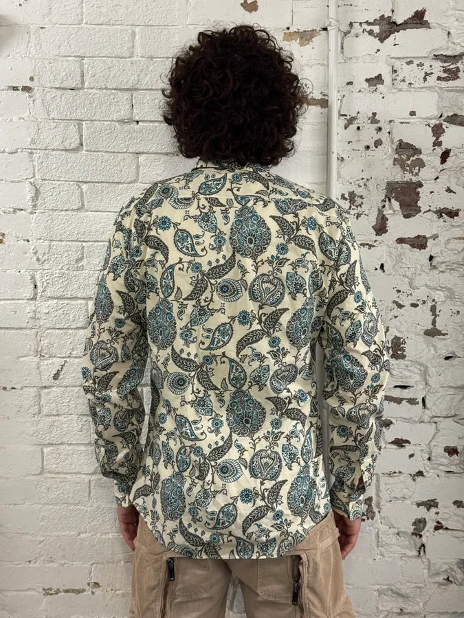 SS2013 Gucci Floral Paisley Beige Shirt sTNbGSG 2