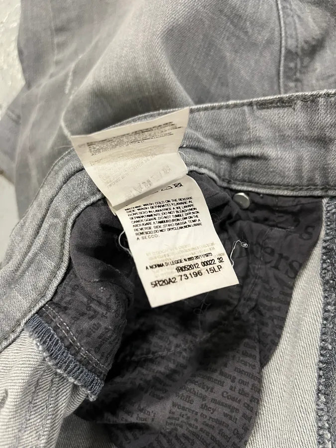 SS2013 John Galliano Grey Denim Distressed Slim Jeans SEdFTdk 13