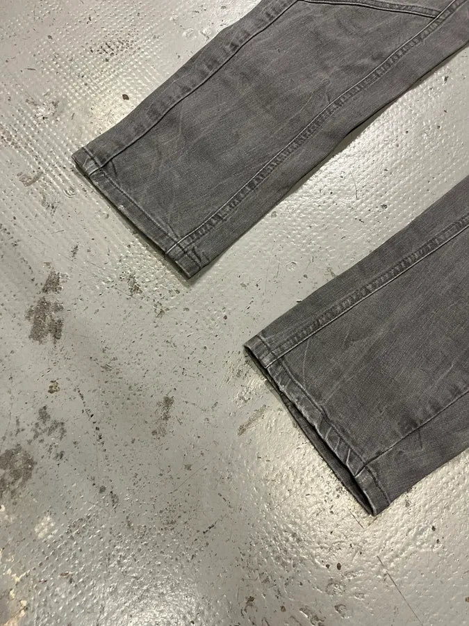 SS2013 John Galliano Grey Denim Distressed Slim Jeans SEdFTdk 6