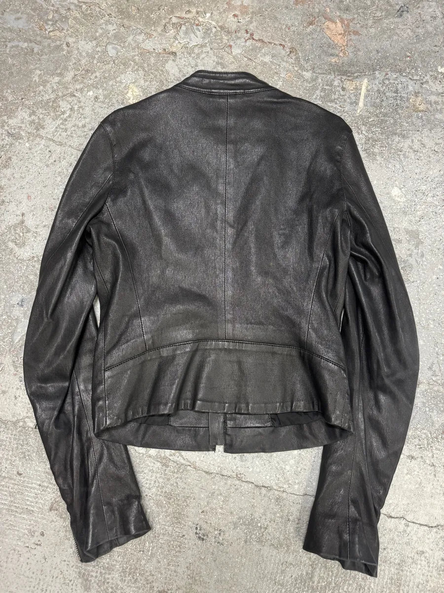 SS2013 Maison Margiela Black 5 Zip Leather Jacket kbAZdeQ 1