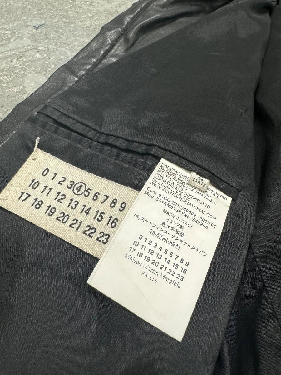 SS2013 Maison Margiela Black 5 Zip Leather Jacket kbAZdeQ 10