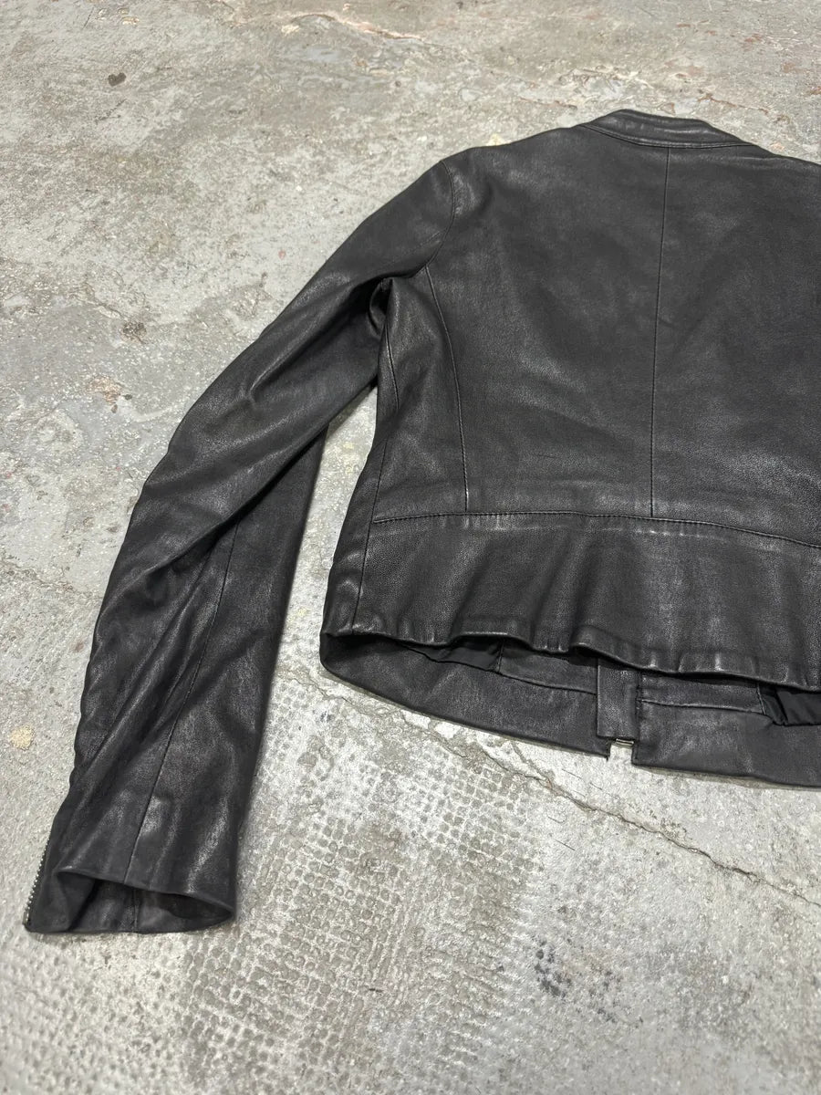 SS2013 Maison Margiela Black 5 Zip Leather Jacket kbAZdeQ 4