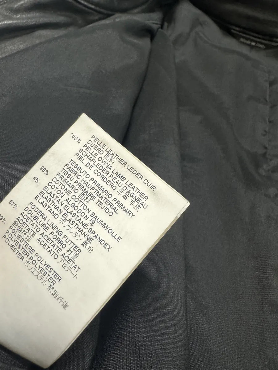 SS2013 Maison Margiela Black 5 Zip Leather Jacket kbAZdeQ 9