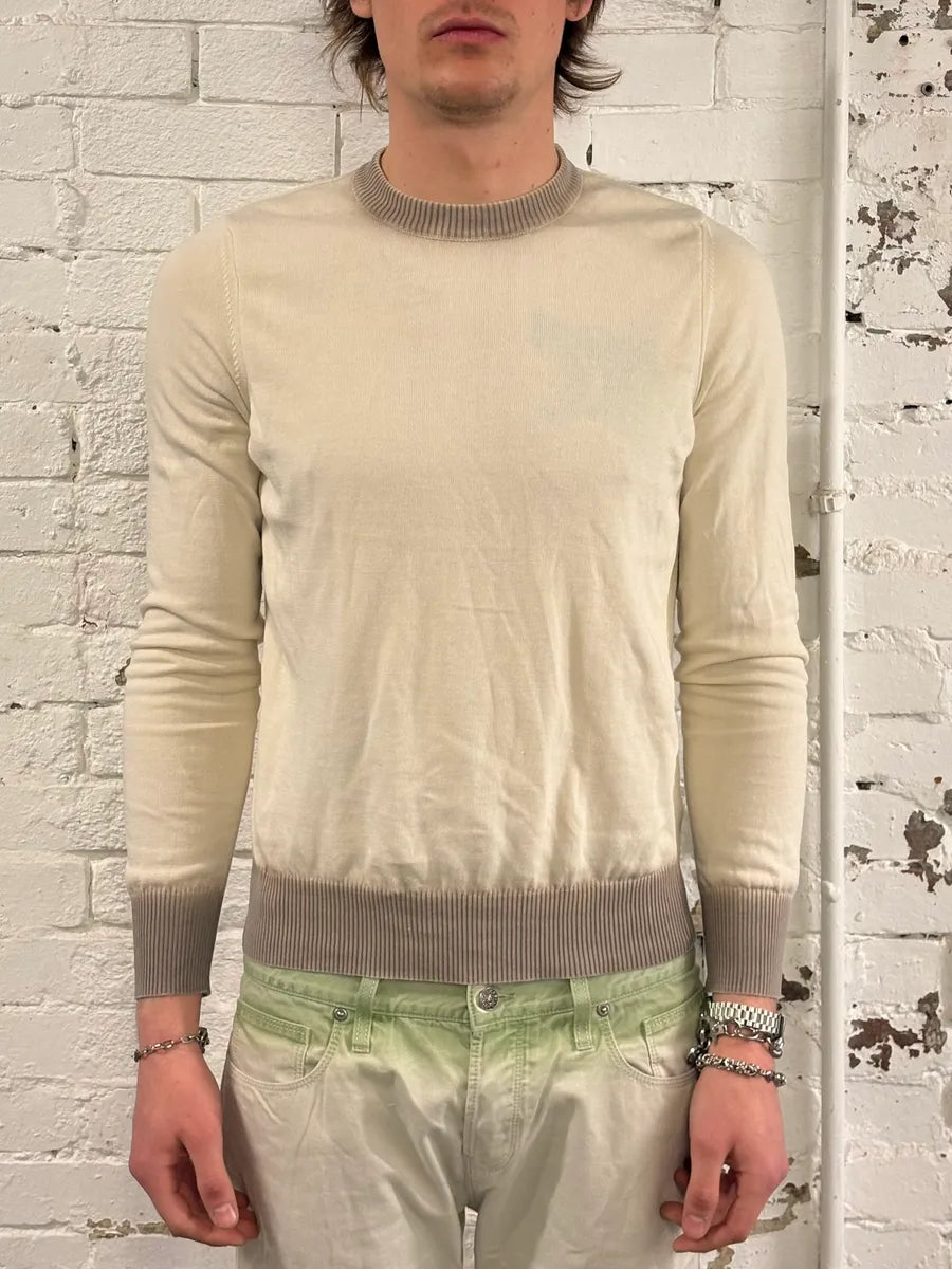 SS2013 Maison Margiela Beige & Brown Gradiant Classy Sweater cptoJTB 1