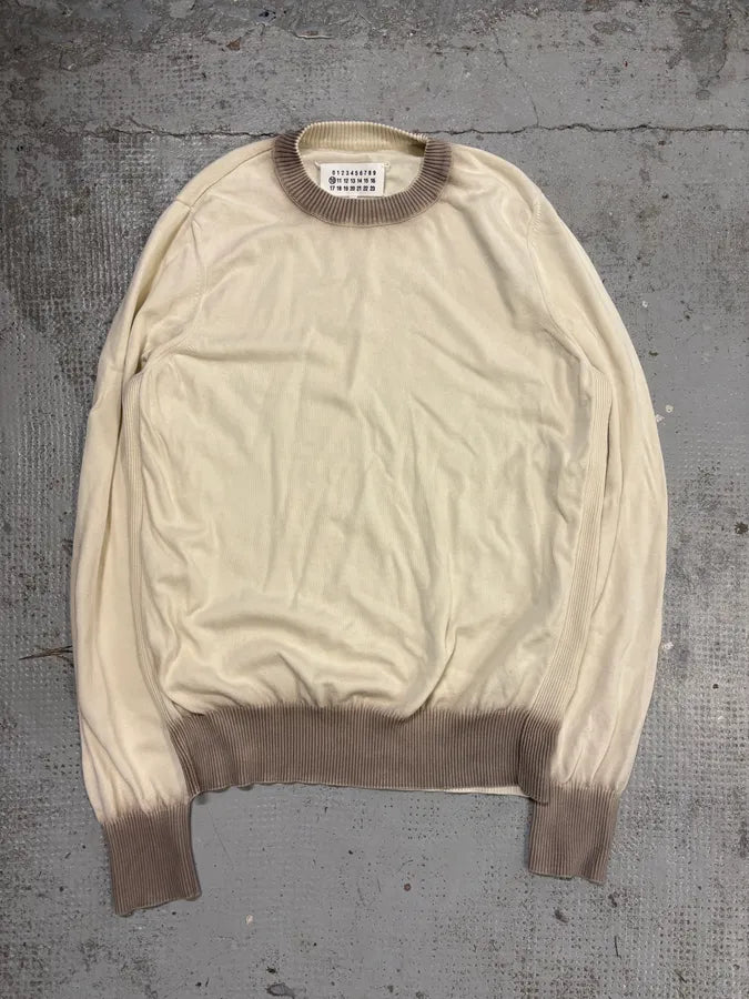 SS2013 Maison Margiela Beige & Brown Gradiant Classy Sweater cptoJTB 0