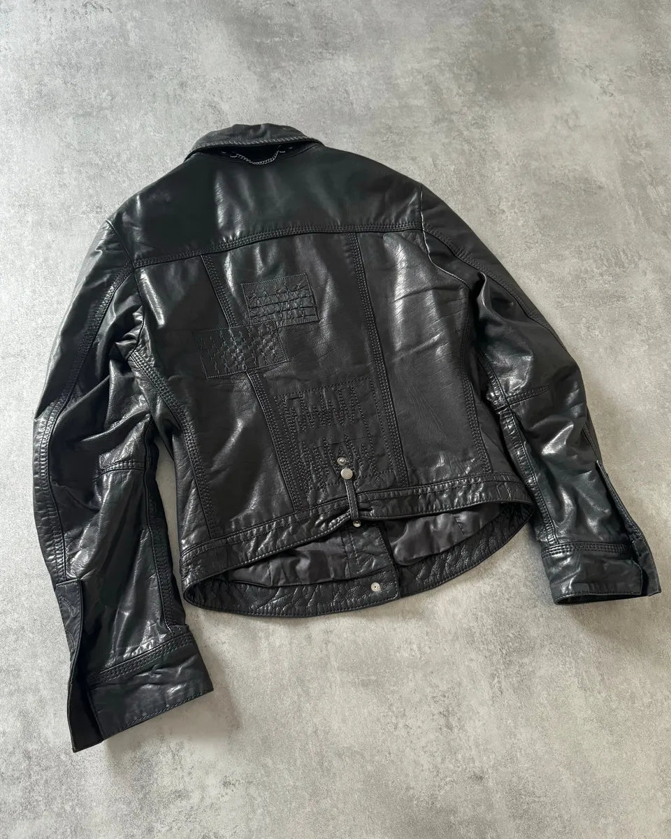 SS2013 Marithé + François Girbaud Calfwax Black Shadow Jacket ebLJNzB 2