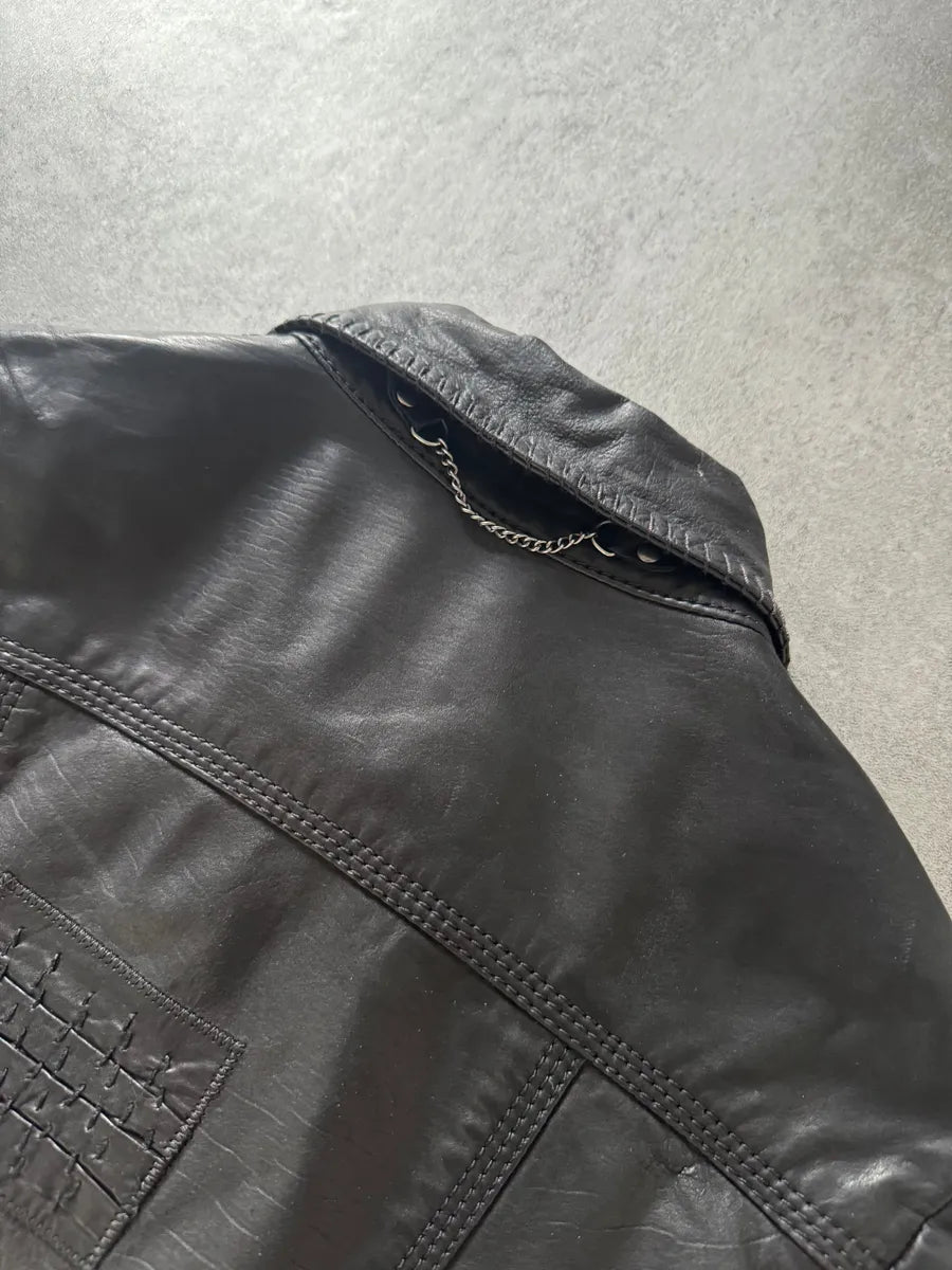 SS2013 Marithé + François Girbaud Calfwax Black Shadow Jacket ebLJNzB 5