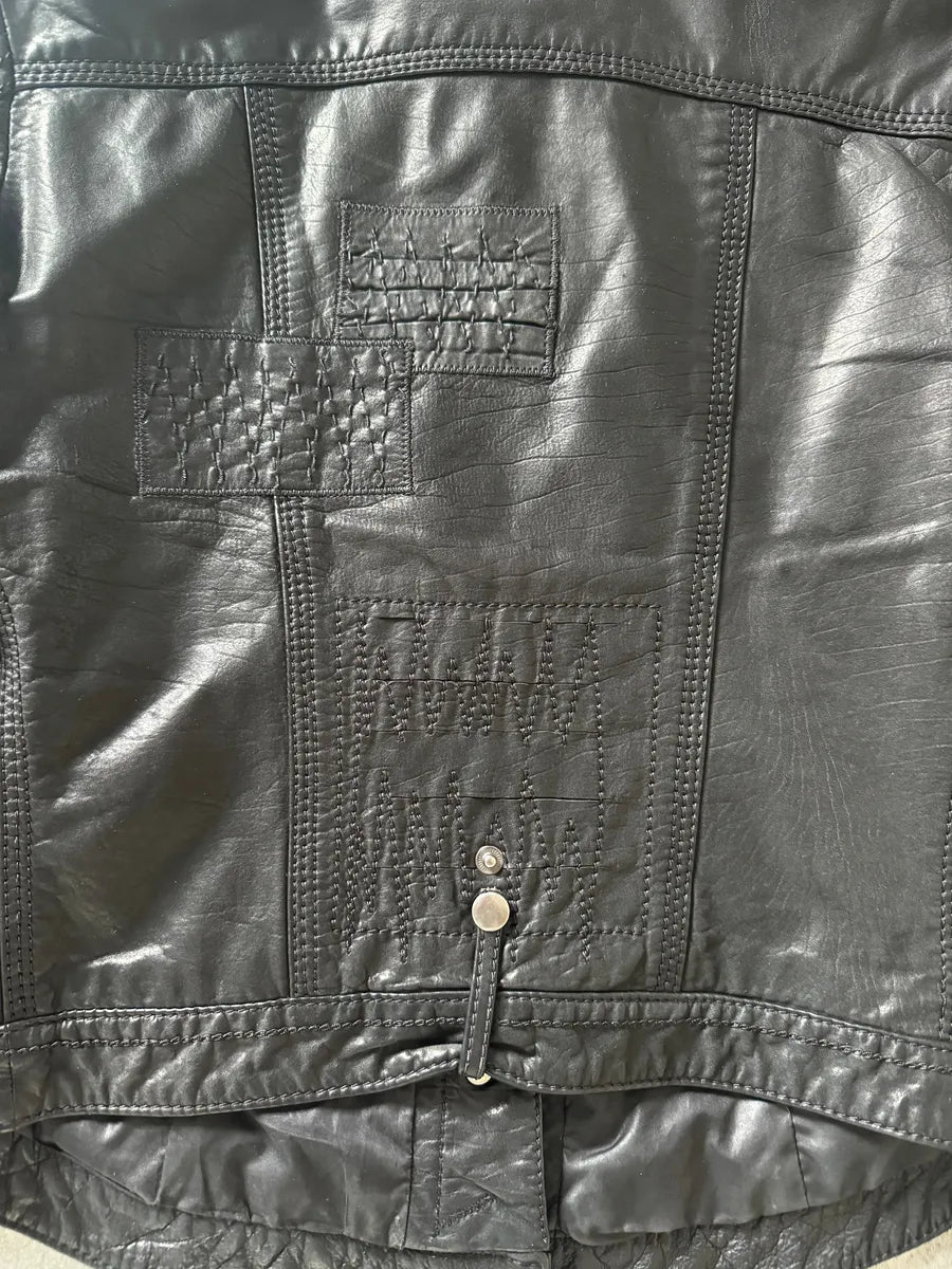 SS2013 Marithé + François Girbaud Calfwax Black Shadow Jacket ebLJNzB 6