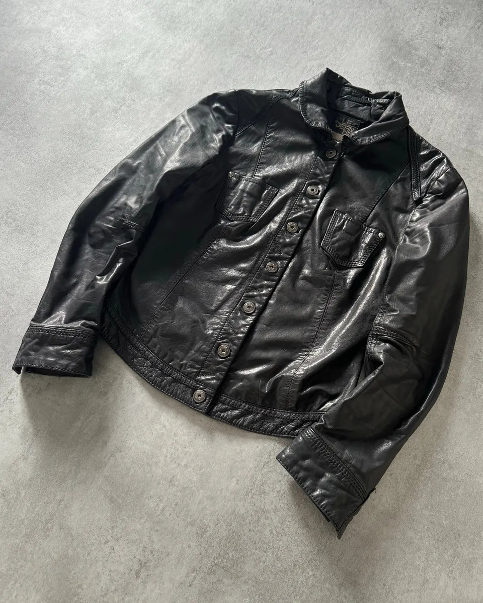 SS2013 Marithé + François Girbaud Calfwax Black Shadow Jacket ebLJNzB 7