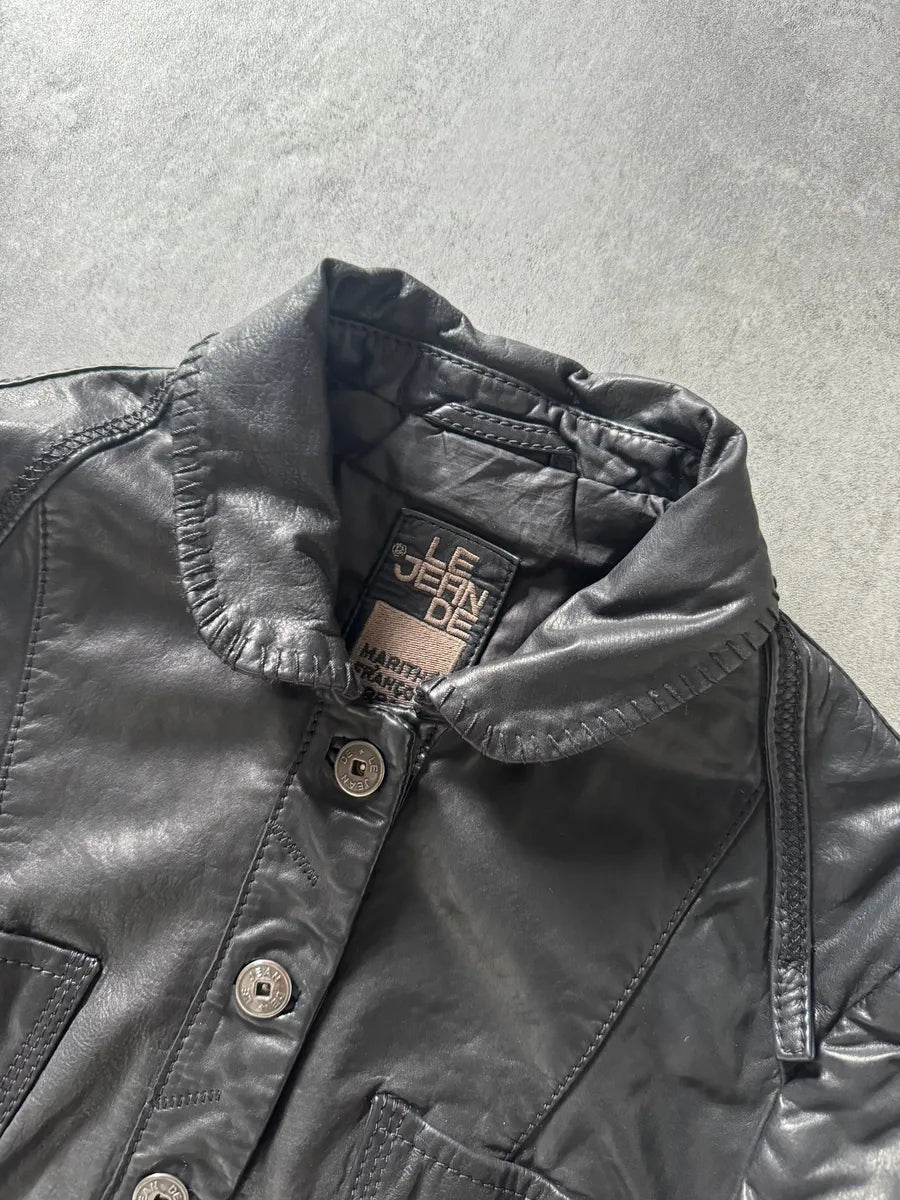 SS2013 Marithé + François Girbaud Calfwax Black Shadow Jacket ebLJNzB 8