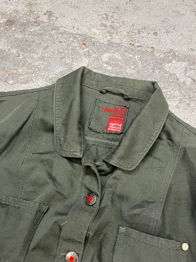 SS2013 Marithé + François Girbaud Green Buttoned Light Jacket (M) KhxRwMk 2