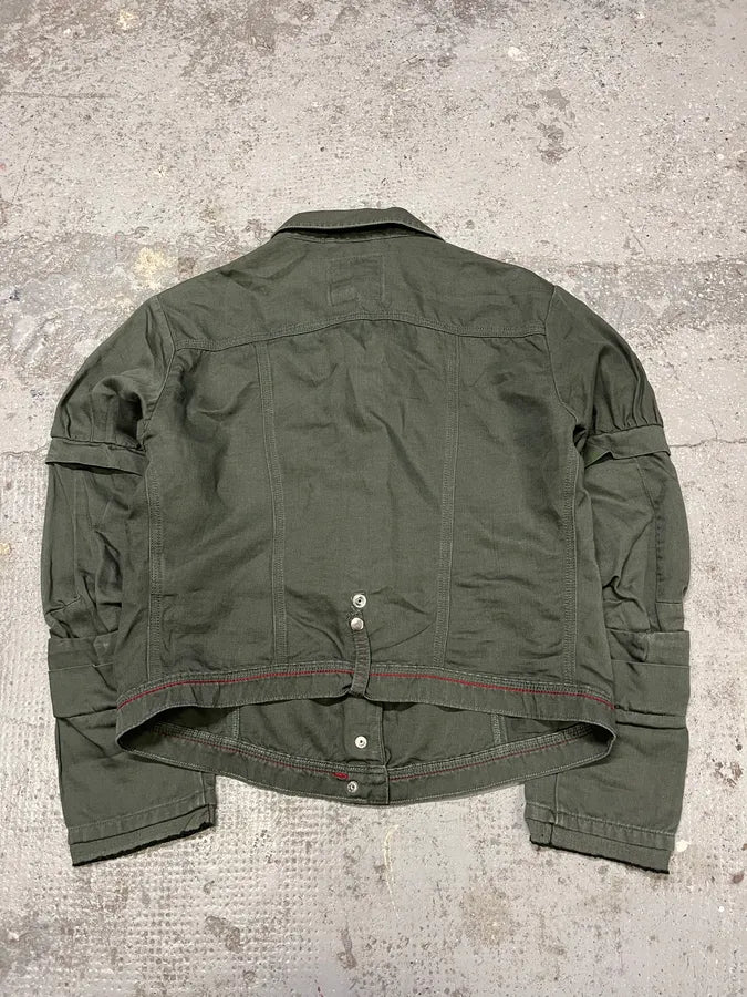 SS2013 Marithé + François Girbaud Green Buttoned Light Jacket KhxRwMk 6