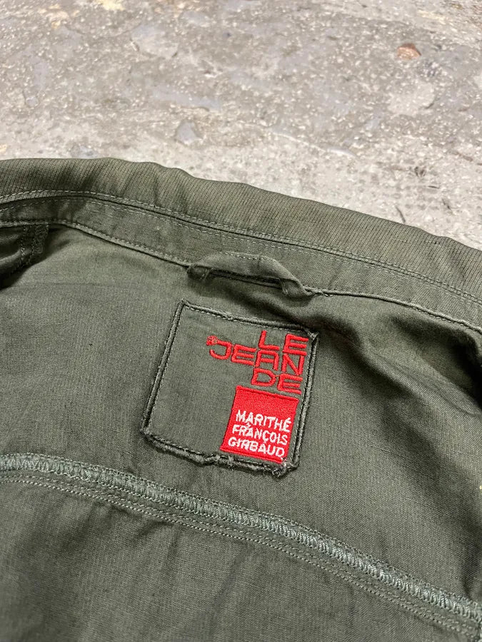 SS2013 Marithé + François Girbaud Green Buttoned Light Jacket (M) KhxRwMk 7