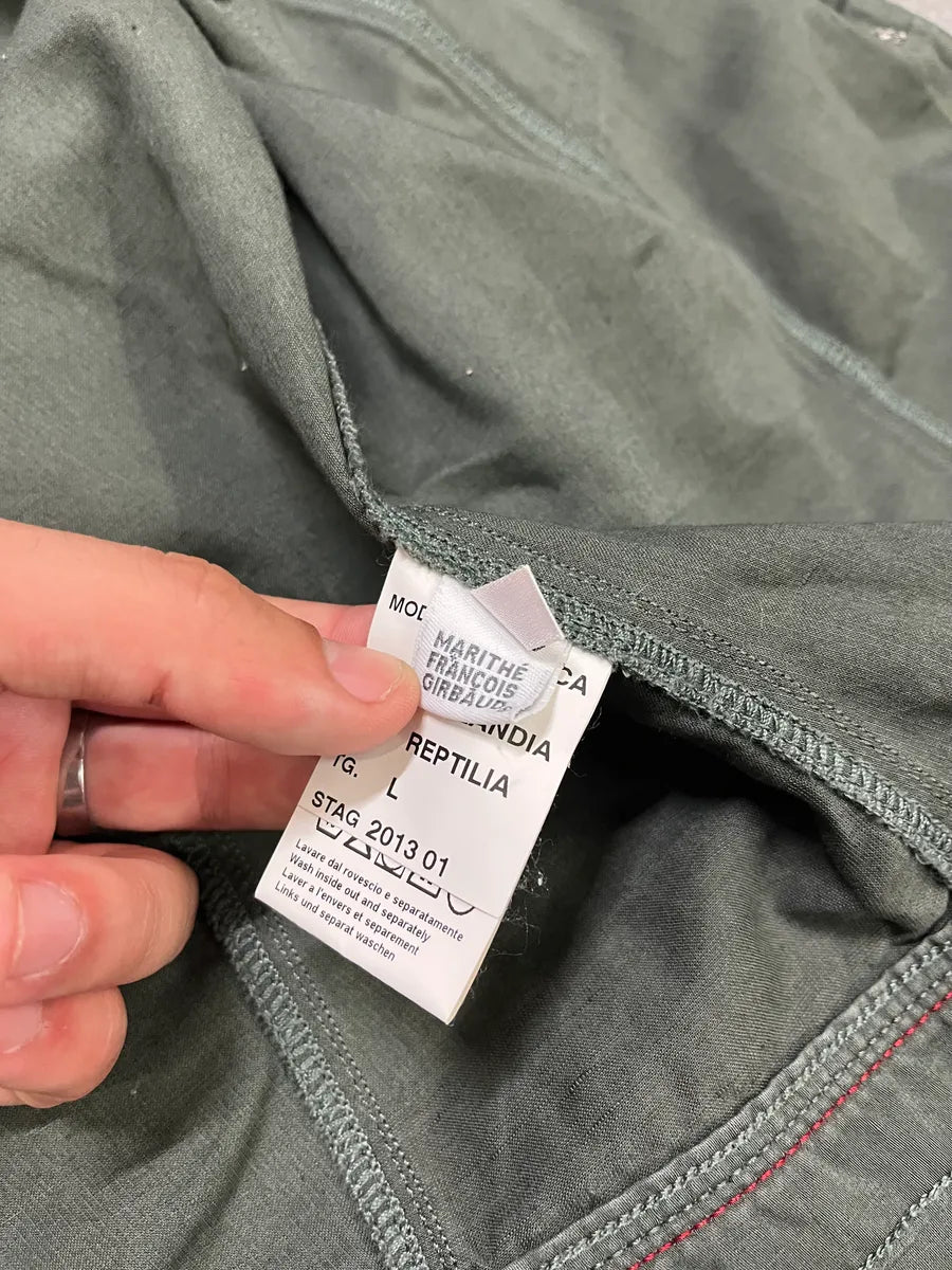 SS2013 Marithé + François Girbaud Green Buttoned Light Jacket (M) KhxRwMk 9