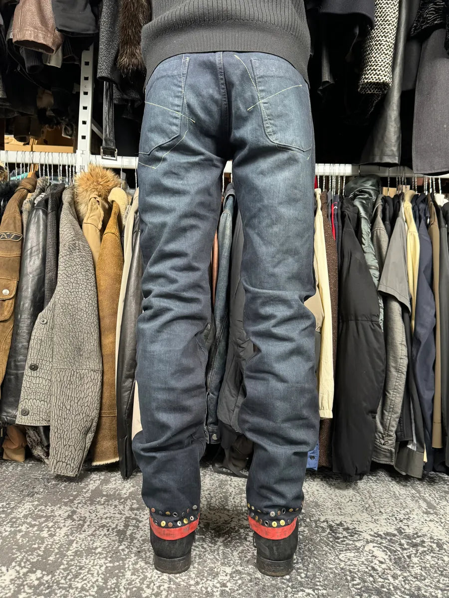 SS2013 Marithé + François Girbaud Navy Blue Studded Denim Jeans NFqKgTS 3