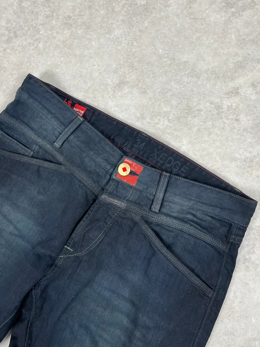 SS2013 Marithé + François Girbaud Navy Blue Studded Denim Jeans NFqKgTS 7