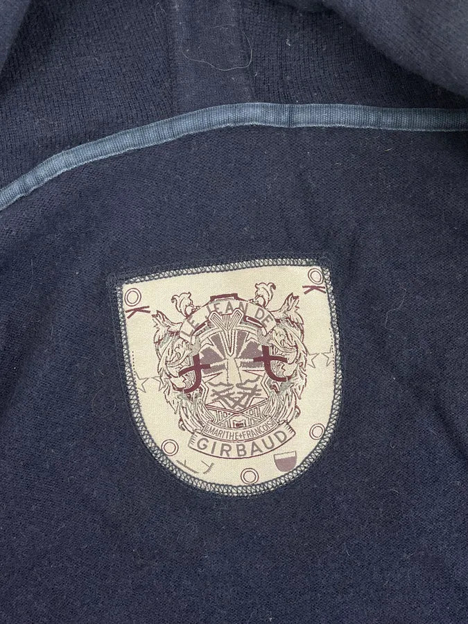 SS2013 Marithé + François Girbaud Navy Wool Zip-up Hoodie jNTqKHi 9