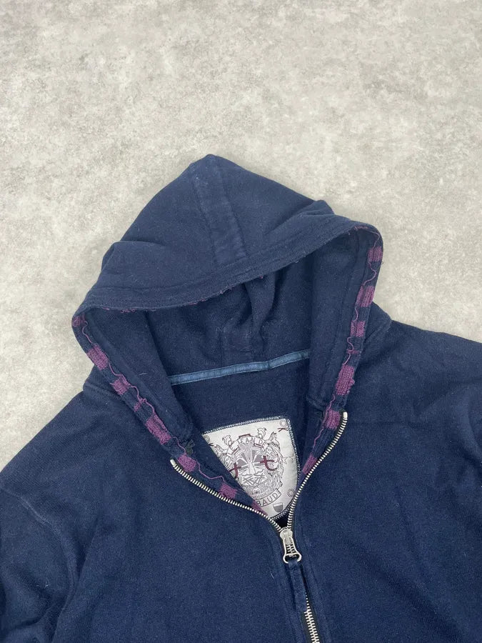 SS2013 Marithé + François Girbaud Navy Wool Zip-up Hoodie jNTqKHi 4