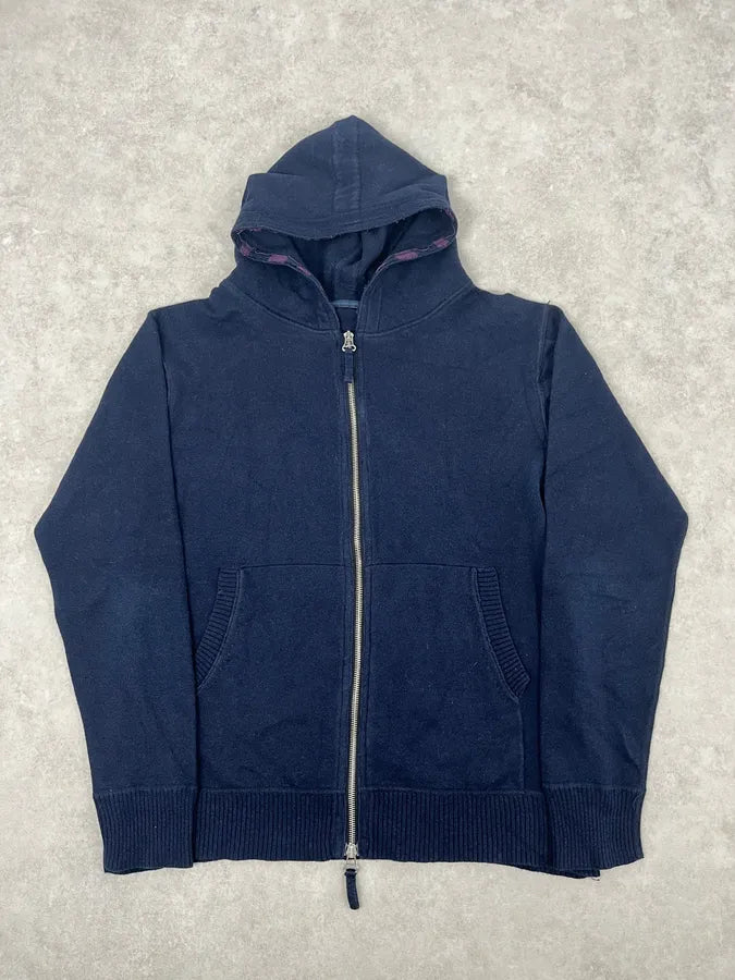 SS2013 Marithé + François Girbaud Navy Wool Zip-up Hoodie jNTqKHi 3