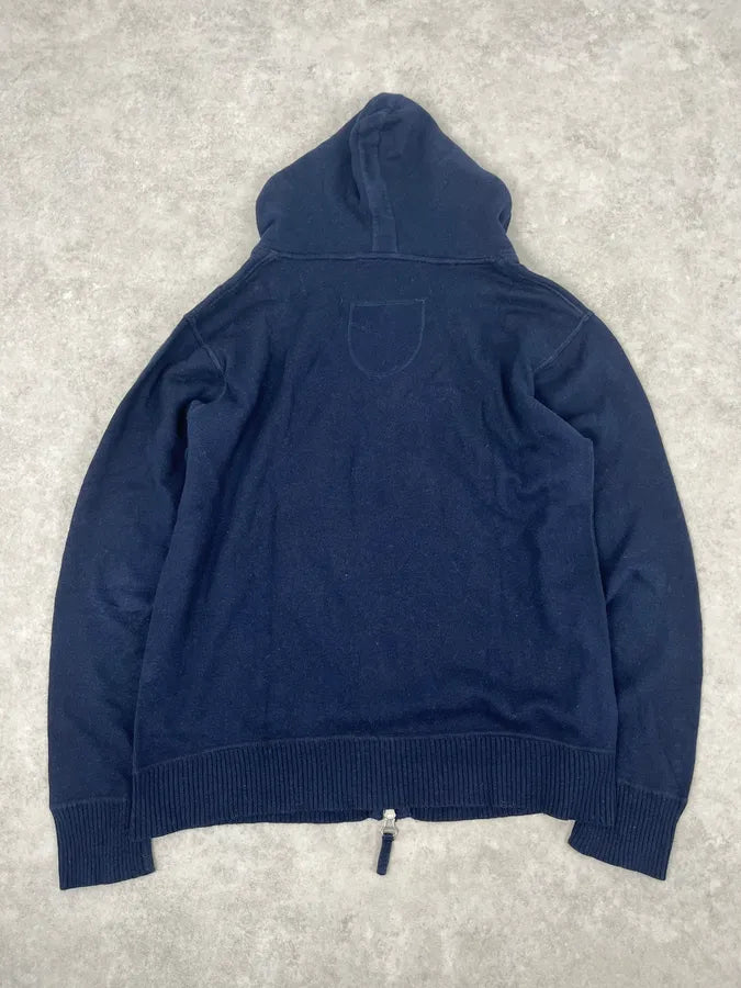 SS2013 Marithé + François Girbaud Navy Wool Zip-up Hoodie jNTqKHi 5