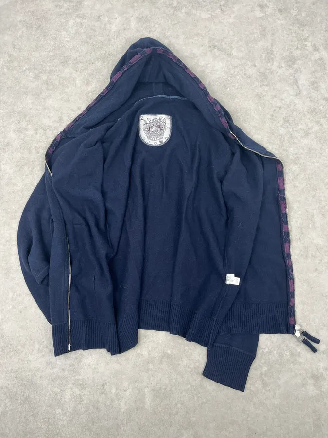 SS2013 Marithé + François Girbaud Navy Wool Zip-up Hoodie jNTqKHi 7