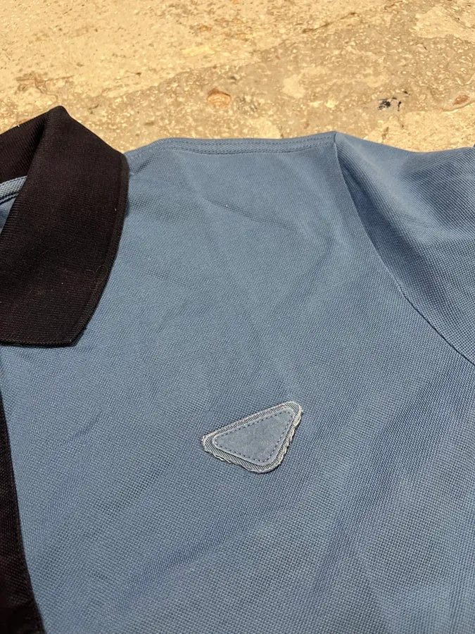 SS2013 Prada Blue Propaganda Polo Shirt (M) lODKGha 7