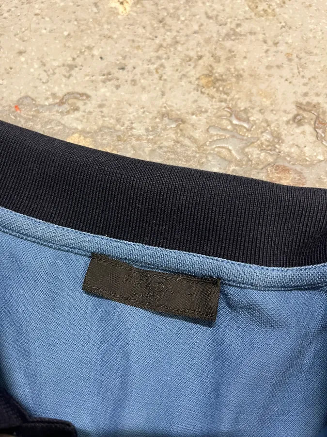 SS2013 Prada Blue Propaganda Polo Shirt (M) lODKGha 8