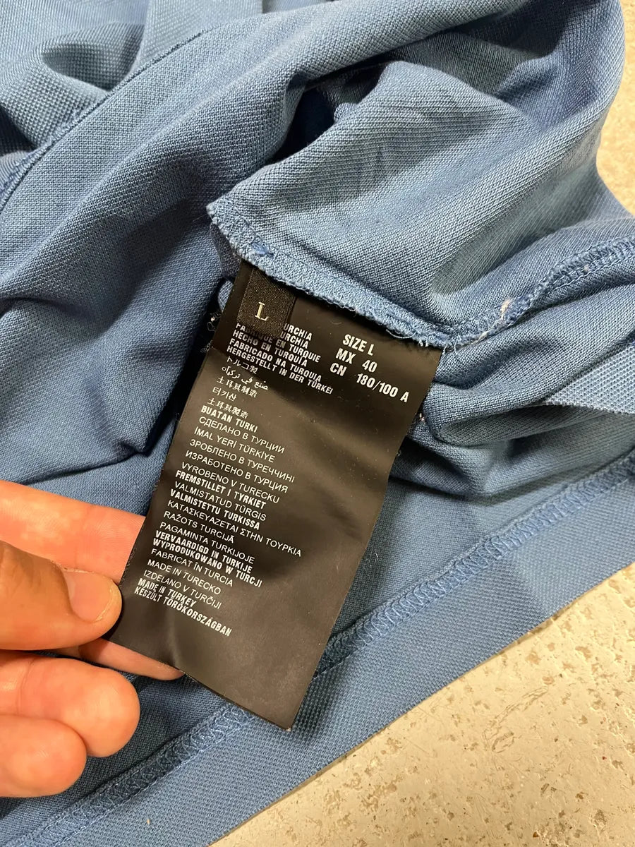 SS2013 Prada Blue Propaganda Polo Shirt (M) lODKGha 9