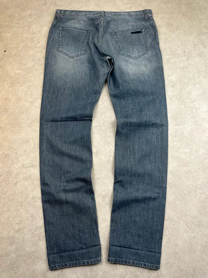 SS2013 Prada Faded Blue Large Denim Jeans hLSMeaD 6