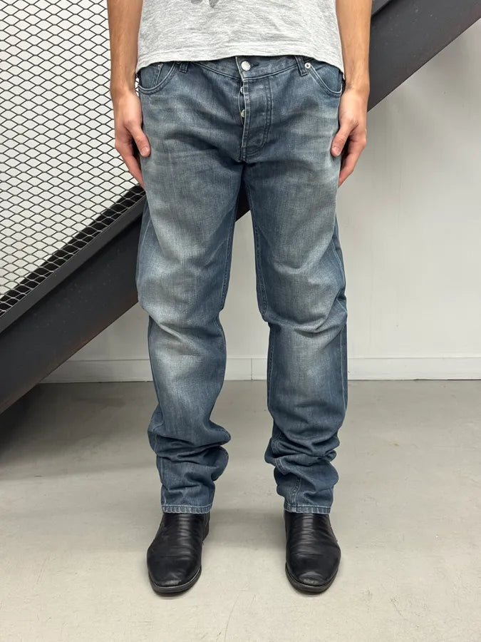 SS2013 Prada Faded Blue Large Denim Jeans hLSMeaD 0