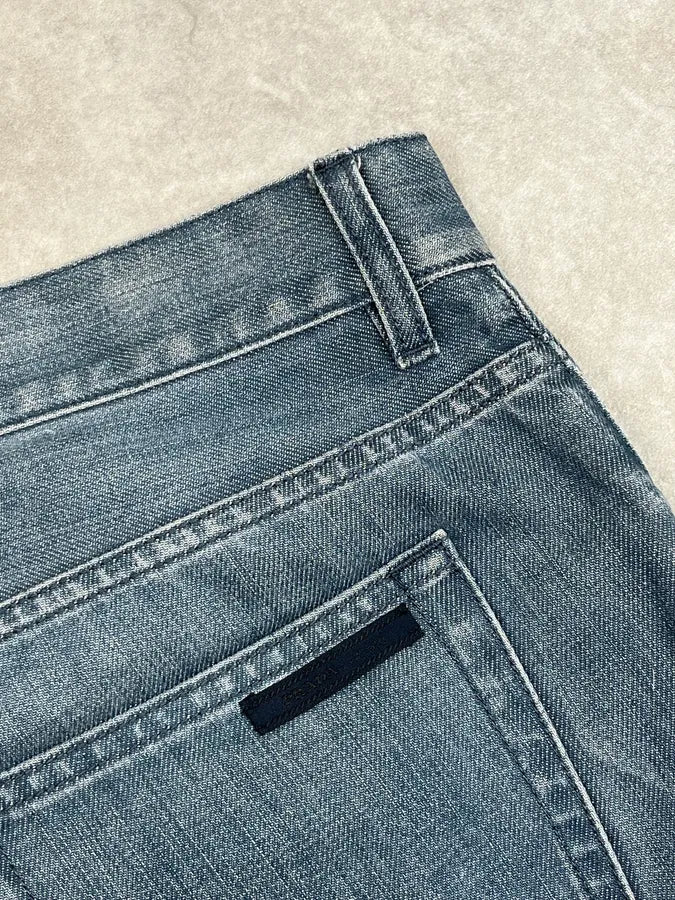 SS2013 Prada Faded Blue Large Denim Jeans hLSMeaD 8