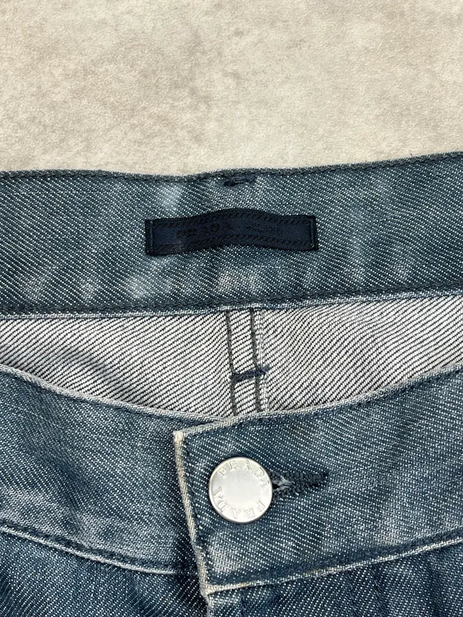 SS2013 Prada Faded Blue Large Denim Jeans hLSMeaD 9