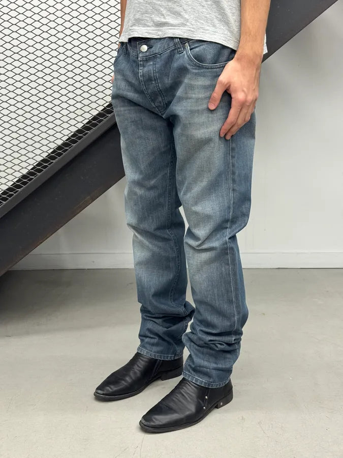 SS2013 Prada Faded Blue Large Denim Jeans hLSMeaD 1
