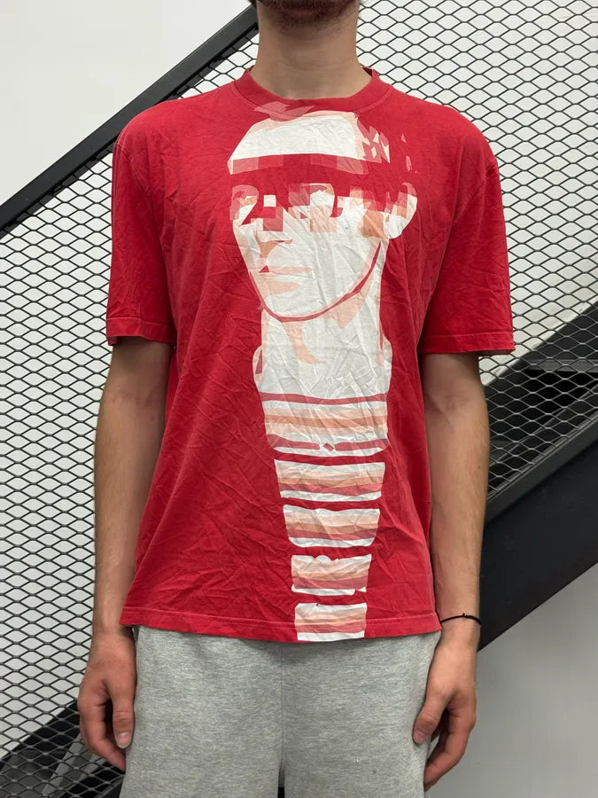 SS2013 Prada Red Pixelated Face T-Shirt incRdKF 1