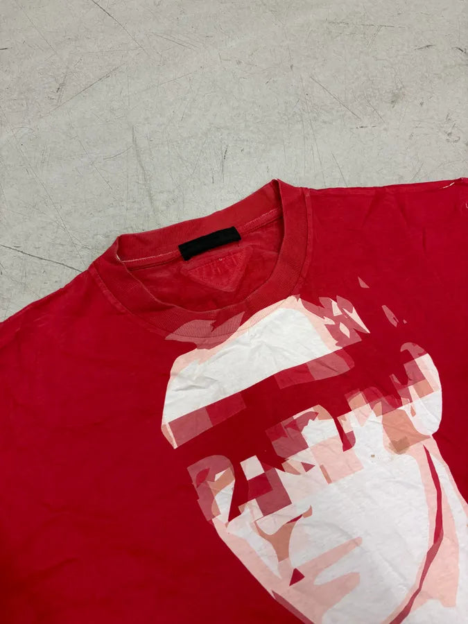 SS2013 Prada Red Pixelated Face T-Shirt incRdKF 4