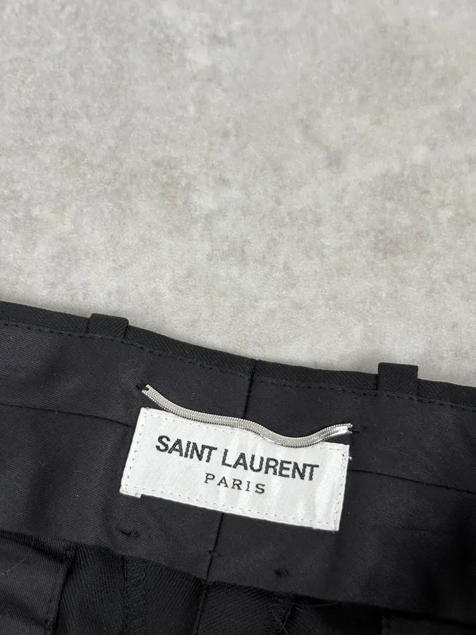 SS2012 Saint Laurent Black Classy Tailored Pants by Hedi Slimane XSYolCU 8