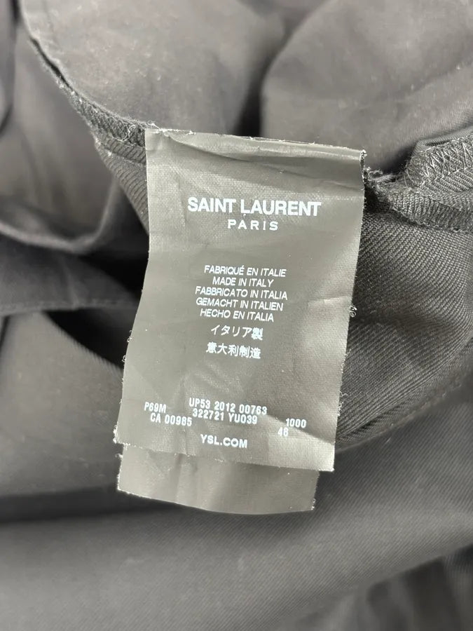 SS2012 Saint Laurent Black Classy Tailored Pants by Hedi Slimane XSYolCU 7