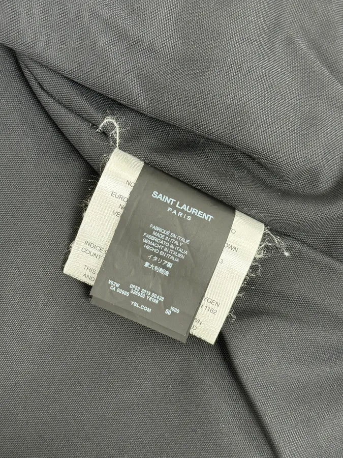 SS2013 Saint Laurent Black Sleeveless Puffer Leather Jacket by Hedi Slimane EzGgIgg 11