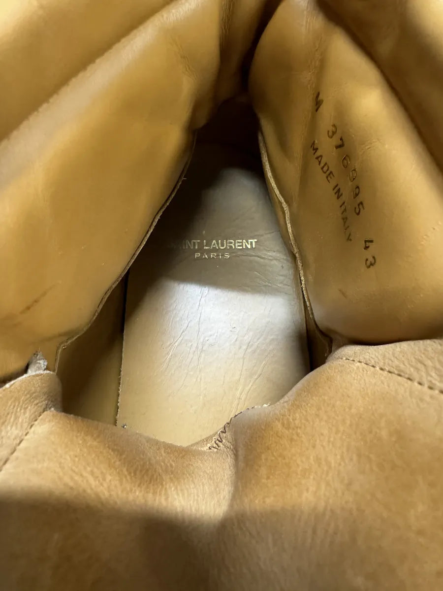 SS2013 Saint Laurent Paris Camel Suede Fringe Sneakers DkWcYJM 8